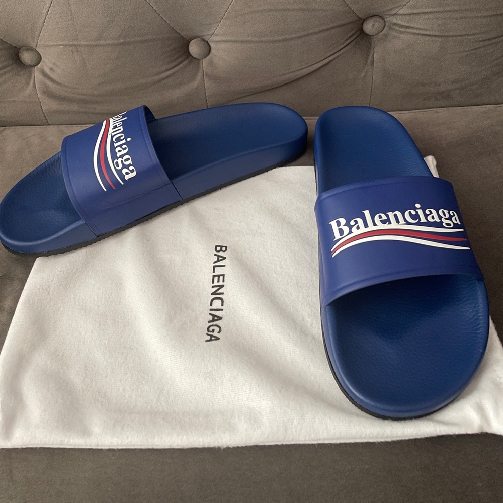 Balenciaga Blue Sandals Luxury Casual Comfort